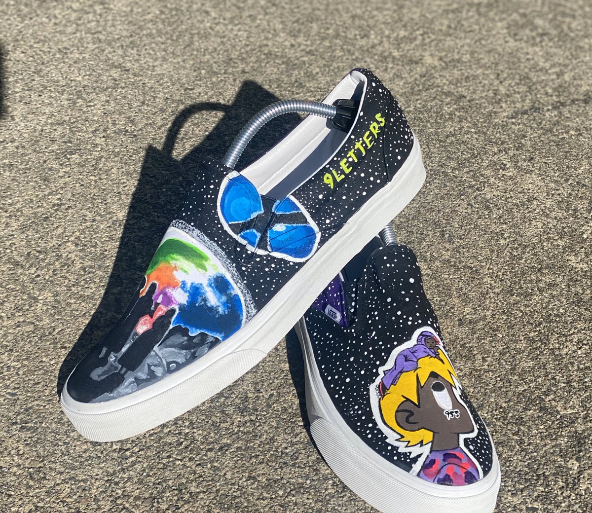 slickpullum's tweet photo. Custom Slip-On Vans
For @Ju9Letters 
DM for Pricing! https://t.co/Qds5JZyQm4