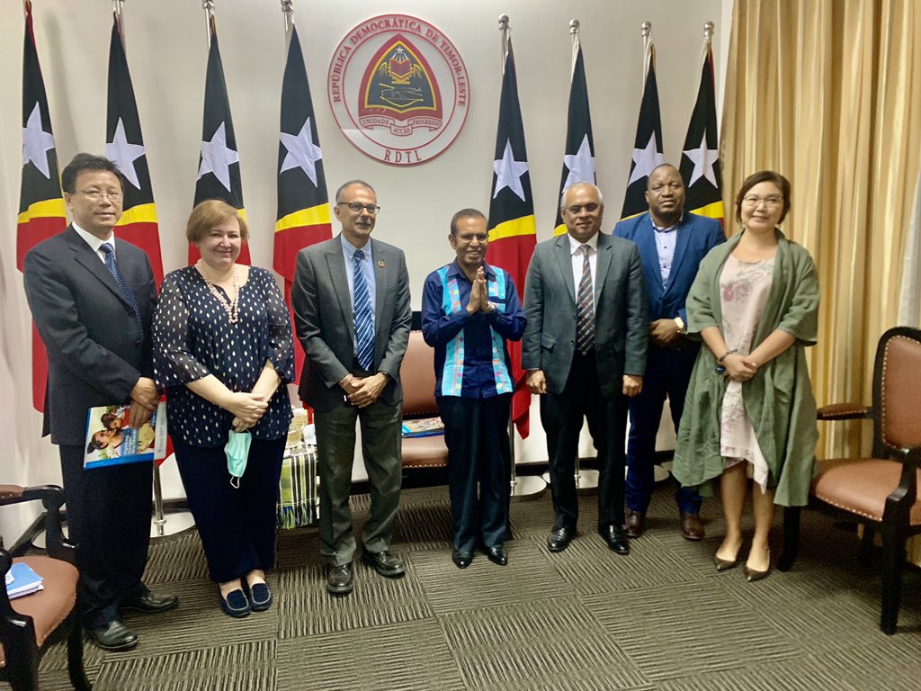 UN Country Team @UNTimorLeste had a courtesy meeting with H.E. PM Taur Matan Ruak @TaurDe today. PM offered his “profound gratitude” to UN for the support to COVID19 response. @WFPAsiaPacific @WHOTimorLeste @UNICEFTL @IOMtimor_leste @UNDPTimorLeste