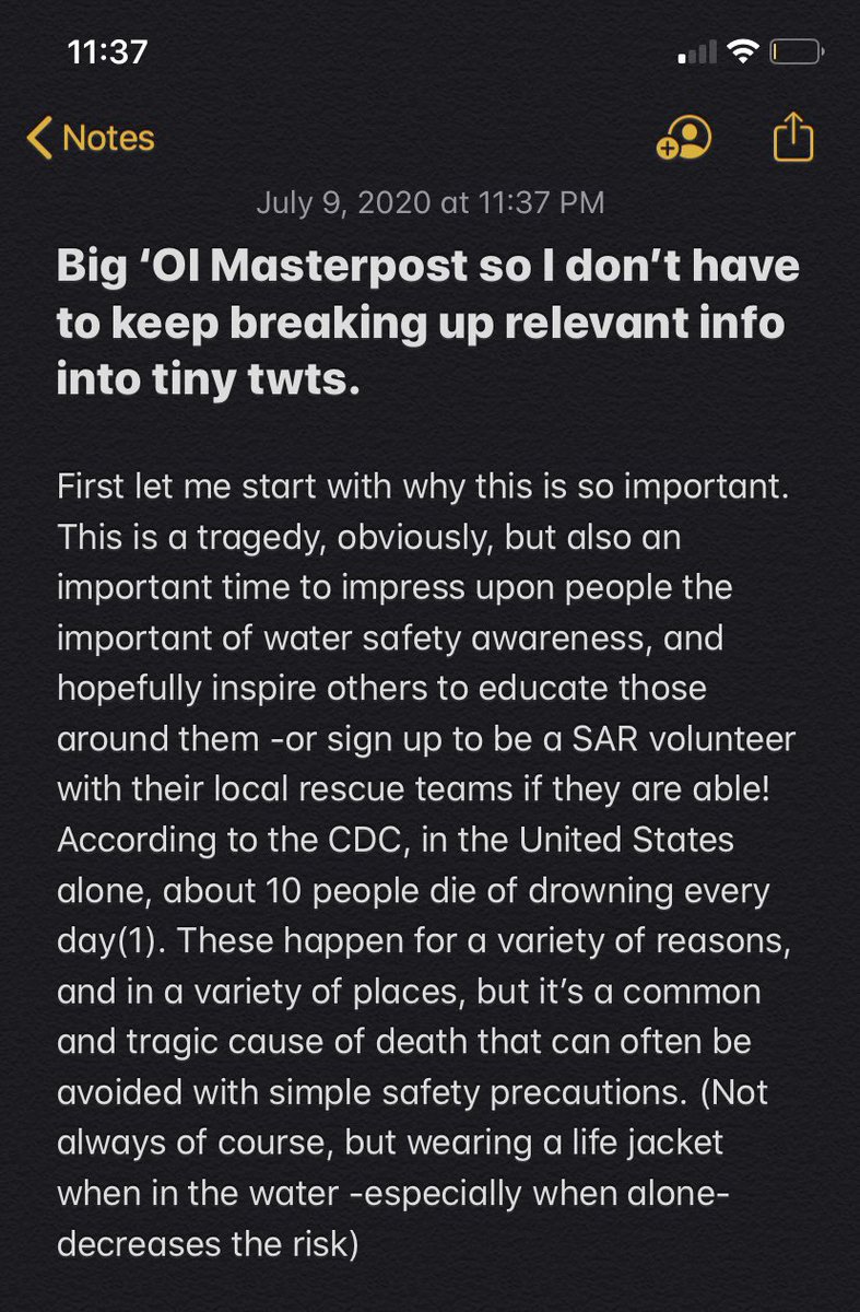 I’ve never really followed any of  #nayarivera’s work but I’ve gotten tired of arguing in comments so here goes. This is what I procrastinated on my grant application for (part 1/4): THREAD tw// death, drowning