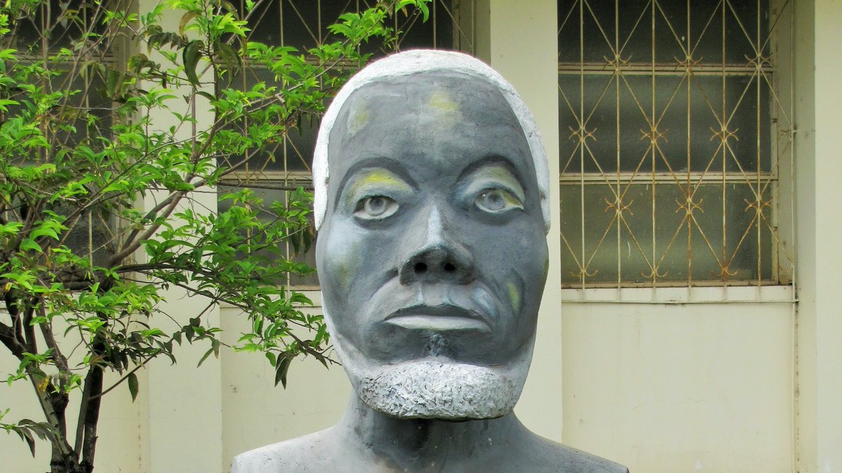 Today he’s a national hero and anti-colonial icon on São Tomé. (This is an image of a statue - via Wikipedia - that sits in front of the national archives where I did my diss research.)