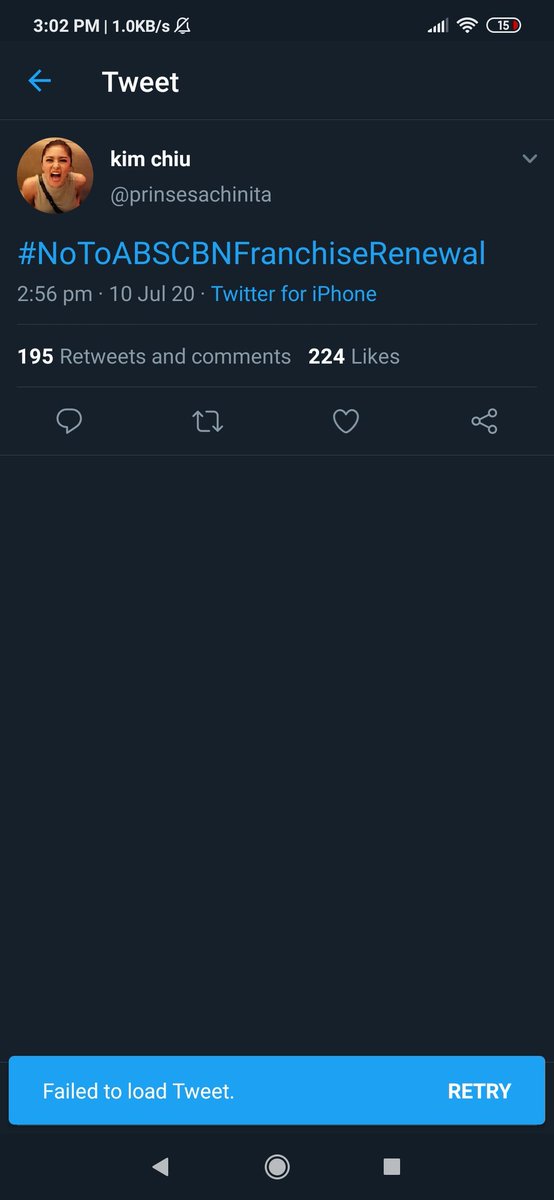 pathcarcer's tweet photo. Tangina ng Congress, pati si Miss Kim Chiu nalito na hahaha. Mga gago talaga kayo. #NoToABSCBNFranchiseDenial https://t.co/Gjs2p2DoGb