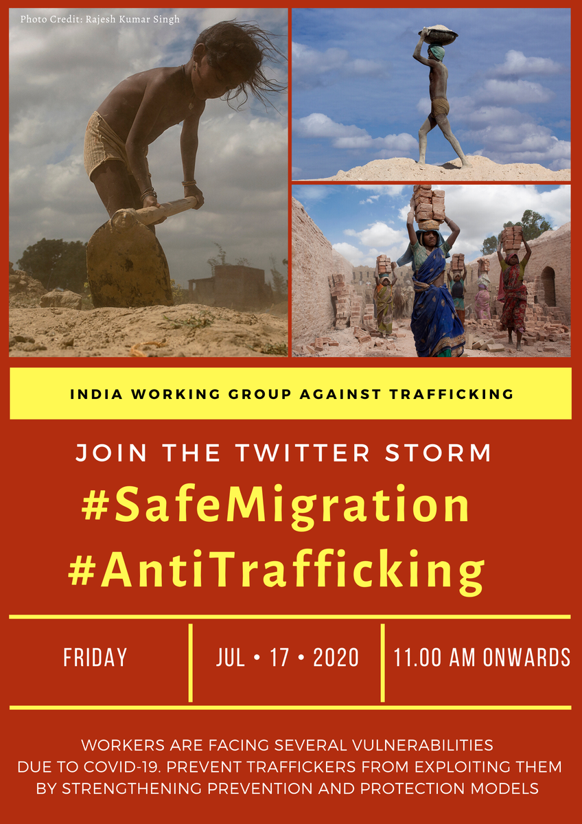 IWG_India's tweet photo. By ensuring safe migration channels for our workers we can save them from being trafficked.
Participate in the Twitter Storm on 17 July to join in this conversation! https://t.co/jpNdPtfbdZ