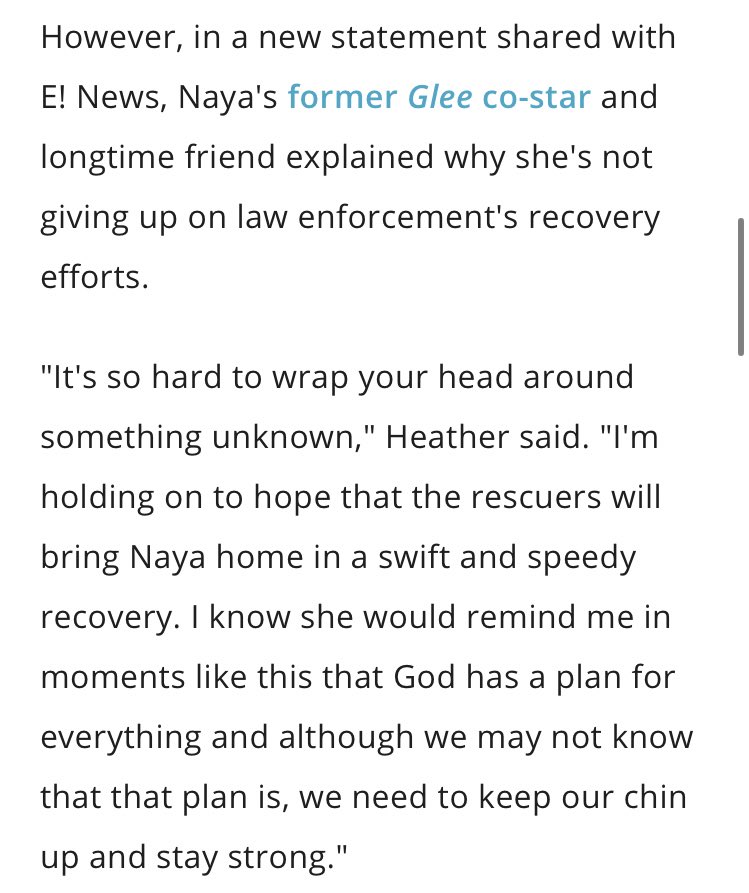 NayaRivera_Team's tweet photo. Heather about Naya 💪 https://t.co/W5XI8LcOPG