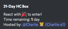 charlie_a1_'s tweet photo. Hosting a 31-Day HC Box giveaway at @HabboQuestsWeb Public Community Discord. Join in for chance to win!
https://t.co/cTqQop1hgd https://t.co/YGcP6qQkJT