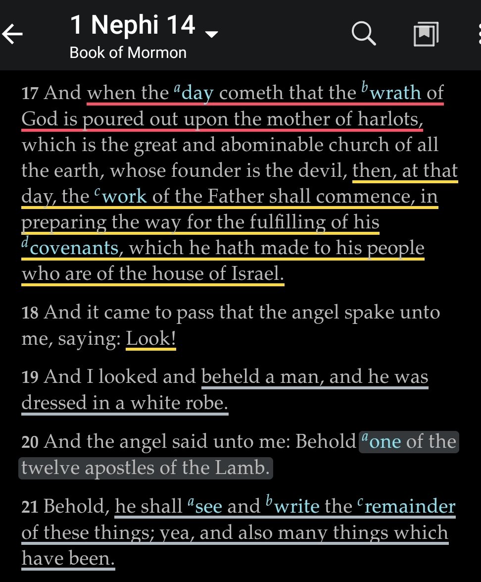 Christ is unifying his Church and his Doctrine. This winding up creates the 'TWO churches' There is only one - the ONE STORY of the Atonement. All cultures and mythologies and ancient histories are badly garbled apostate versions of this singular doctrine and Plan of Salvation.