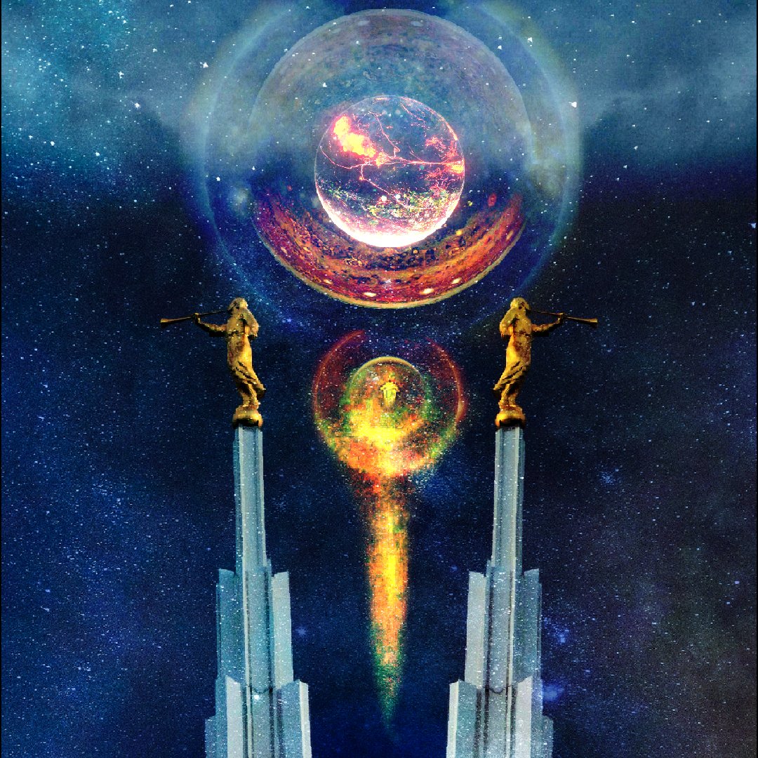 The symbol itself is derived from the polar configuration of the ancient heavens. God's omniscience.Planets hovering in polar alignment and bathed in light/plasma - like an eye in the sky, in "heaven".