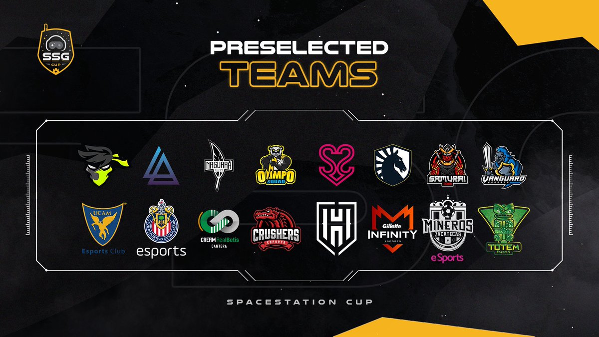 👨‍🚀 We welcome all 16 preselected teams to the SSG Cup!

🌟 These 16 teams will still be competing in qualifiers but will be a few steps ahead!