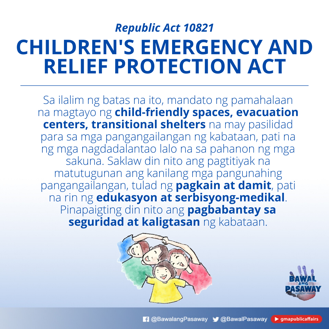 BawalPasaway's tweet photo. Sa gitna ng pandemya, mahalagang alam natin ang mga karapatan ng mga bata sa panahon ng sakuna. Basahin ito at ibahagi para sa kaalaman ng iba! #BawalAngPasaway https://t.co/RFMV5WERh4