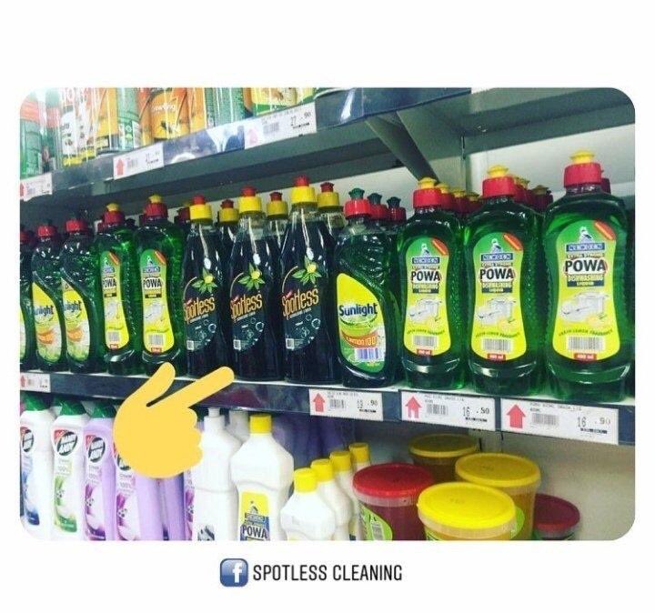 Ras_Phibeon's tweet photo. Black Business: Support 23 year old Maemu Lambani from Limpopo Province. She has her own dishwashing liquid called 'Spotless'. https://t.co/tXMRYthKzX