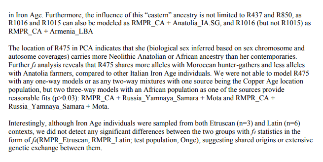 Two of the early 1st millennium BC samples seem to have high amounts of later Anatolian ancestry, possibly sign of Trojans immigrating to Italy as per the Aeneid?