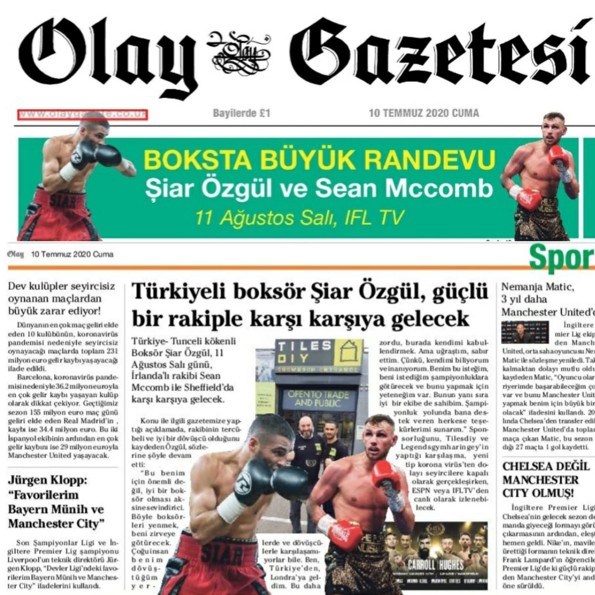 "Boksta Büyük Randevu"
Şiar Özgül ve Sean Mccomb 
11 Ağustos Salı 

Link edition.pagesuite-professional.co.uk/html5/reader/p…

Haberi hazırlayan yazarımız <a href="/ALI__KALAY/">Ali KALAY</a> ve tüm @olaygazeteuk ekibine teşekür ederim 

@MTKGlobal <a href="/siarozgul/">siar ozgul</a> #olaygazetesi #siarozgul