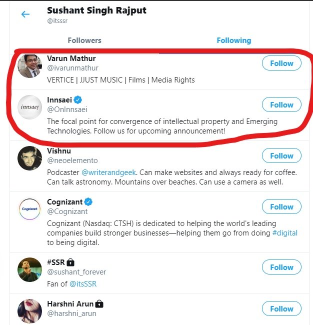  #ExclusiveProof  #SushantSinghRajput partner Varun Mathur deactivated his Twitter handle todayFirst image was before Sushant following count of 757Second image after 756 #SushantNotSuicide #sushant #CBIMustForSushant #cbiforsushant #CBIEnquiryForSSR #CBIEnquiryForSushant