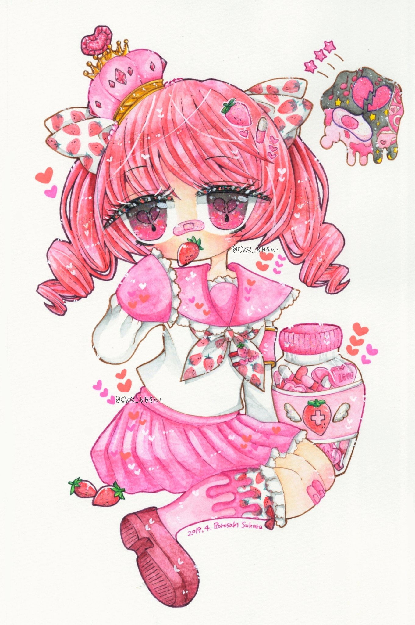 تويتر 髏々咲すかる على تويتر 去年描いた女の子3人 ろろさきすかるわーくす アナログイラスト 水彩 色鉛筆 ゆめかわ ゆめかわいい いちごみるく チョコミント ロリィタ 女の子イラスト 創作 ゑ仮記 Pixiv T Co 41bqxxdu4p