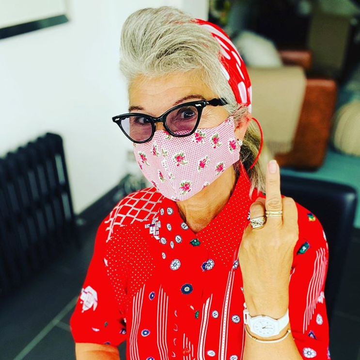 alternativeage's tweet photo. I’m giving the finger to those who don’t think they need to wear face masks on public transport. It’s supposed to be mandatory but isn’t enforced on buses where I live! Thanks to @stylemesunday for her #FridayFinger hashtag, and @Love_Ur_Look  for making pretty face masks! https://t.co/5a5GanZHgT