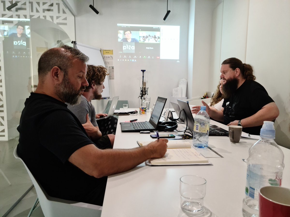 mcruk_si's tweet photo. A big part of PiNA team has joined the planning phase of #PiNALAB, the third LAB of our project. 🤗 Together, we thought about the content and planned the next steps for our 'underwater' LAB. The detalis will be revealed soon! 🌊
#PiNALAB #underwaterlab #Koper https://t.co/pkEIp3GeMT