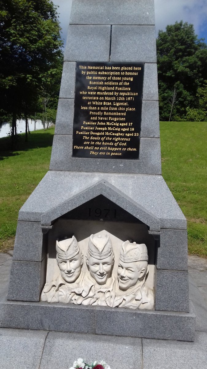 bfchild66's tweet photo. Lest We Forget. 

I had to stop and pay my respects to these three young  Scottish  boys ,  brutally killed by heartless bast**ds. https://t.co/qXOxhLeCpm
