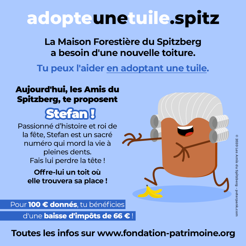 AmisduSpitzberg's tweet photo. @bernstephane @fond_patrimoine Adopteunetuile.Spitz  :-) https://t.co/FPq9ZIKNY7