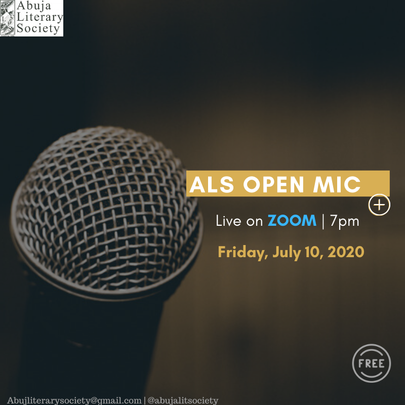 AbujaLitSociety's tweet photo. ALS Open Mic Night hopes to encourage performing arts in Nigeria, Join us today by 7pm #ALSOpenMic https://t.co/yNRd3dlR8A