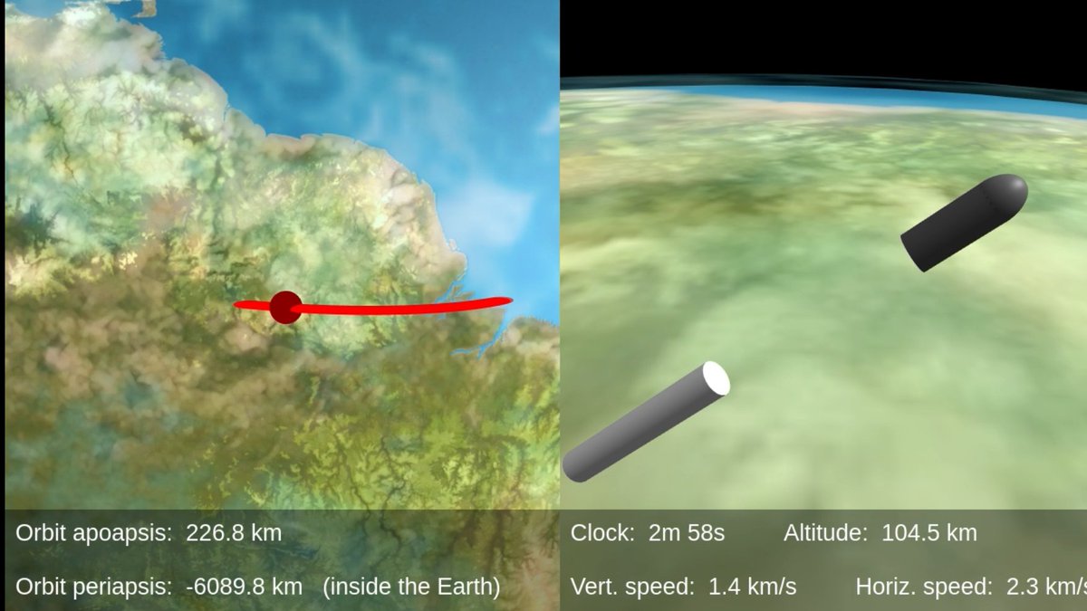 It takes the rocket nearly 10 minutes to get to orbital, but by 3 minutes we've crossed the Kármán line (100 km altitude), so are already "in space"6/