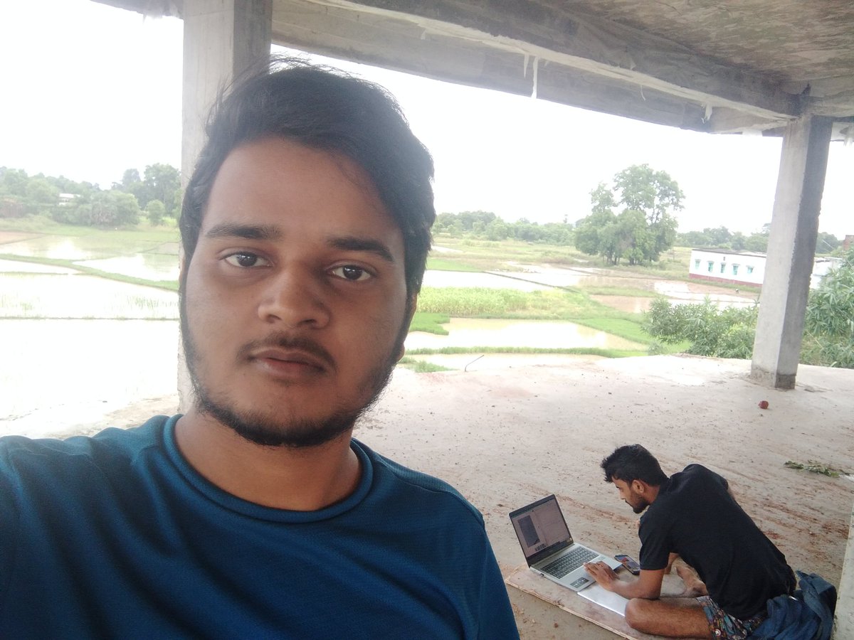 narayan78608297's tweet photo. I'm Narayan Kumar, He is my brother, we both are B-tech students. We are at home in this pandemic. There is no network at my home but colleges are taking online exams. Now he came to a temple which outside of the village and is under construction, he is giving exam here. https://t.co/AR3LVLtKHl