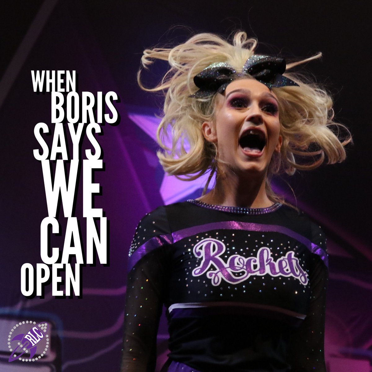 Are we sure we didn’t dream it?! Did Boris really say we can open the gym?! 🥳🎉 🙌

👀 Keep your eyes peeled for more info! 💜🚀
———————————————
📞 07737 144103
📧 cheer@rlcrockets.co.uk
———————————————
#rlcrockets #cheerleading #cheer #allstar #ukcheer #teamwork #doncaster