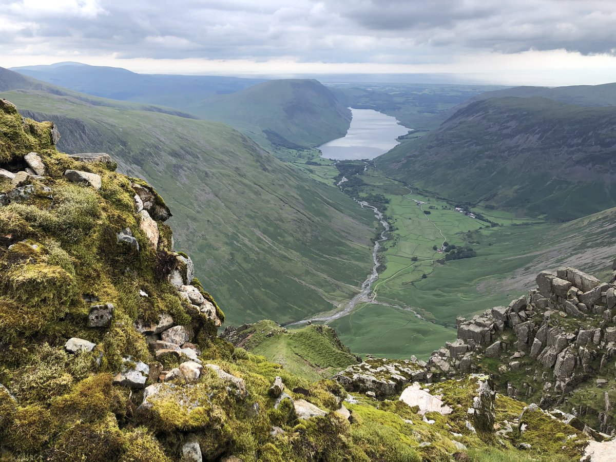 Is this the best view in #lakedistrict looking down #Wasdale from #westmorlandcairn on #Greatgable ?