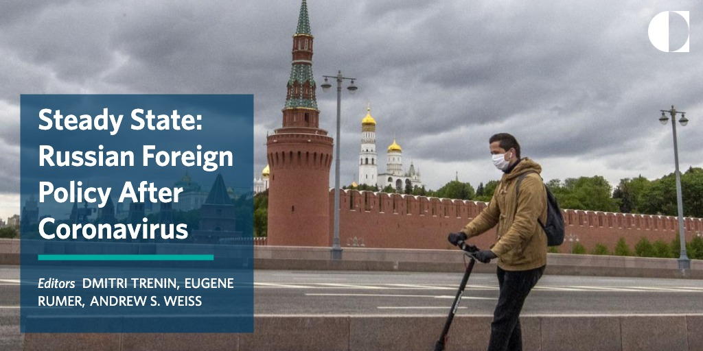 7: The strategic landscape for Russia is likely to be less favorable. Learn more about Russian foreign policy after the  #CoronavirusPandemic in  @CarnegieRussia's essay collection. http://ceip.org/p-81890 