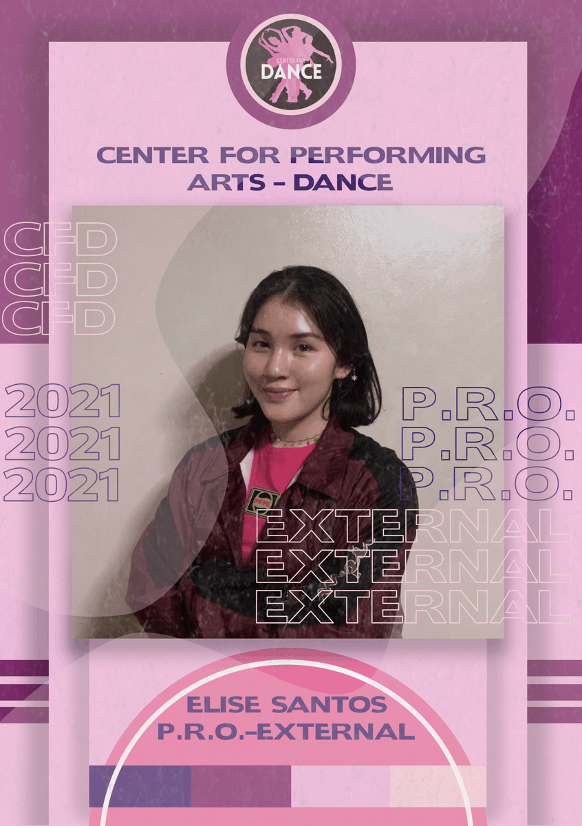 SPCPDance's tweet photo. She's here to help you and represent you. Here is Elise Santos, your P.R.O.-External! 👋🏼 #CFDancingQueens #ProudlyGIFT #GIFTCore2021 https://t.co/9gjPeTEr6S