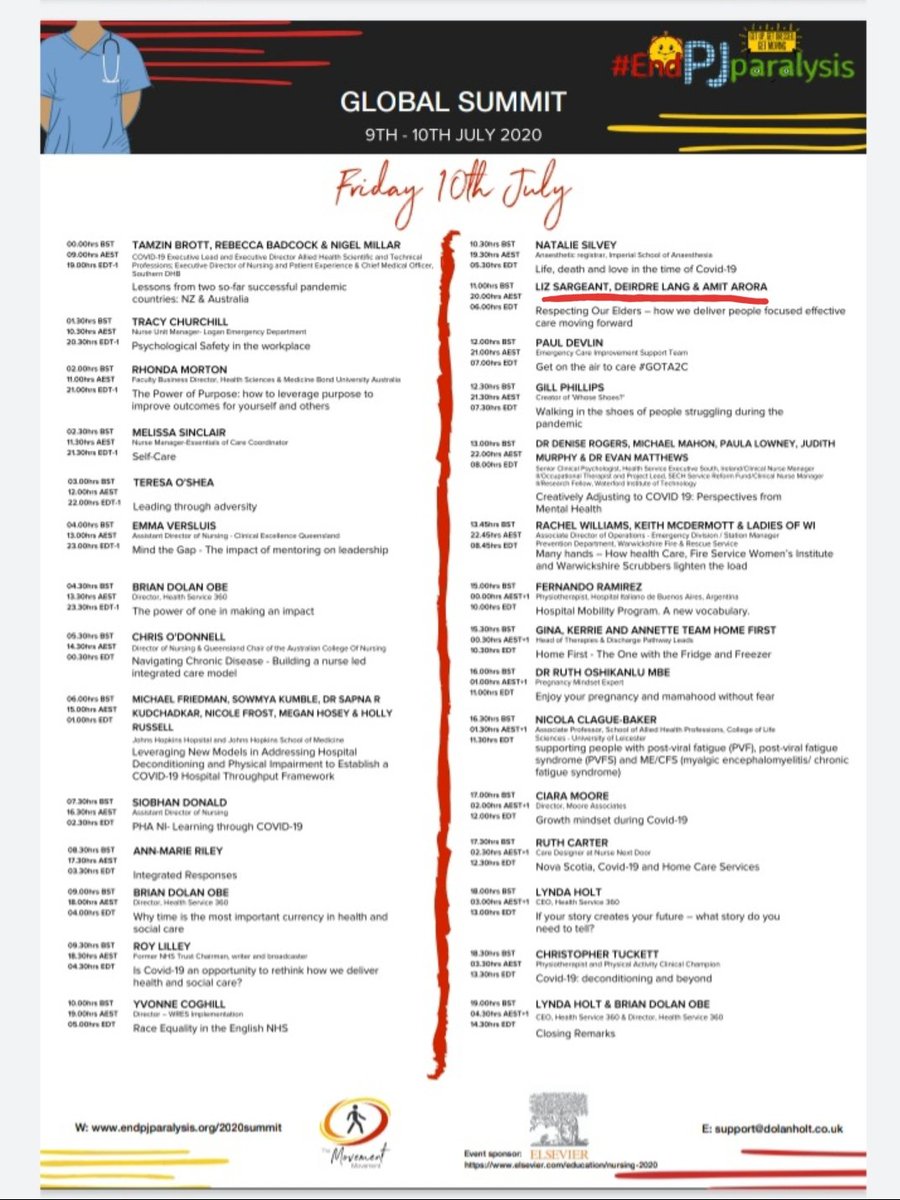 Profound discussion about respecting our Elders going forward - deconditioning, home first, power of choice, advocacy, importance of language, loneliness, risk ownership,  #myfutureolderself & more!  #PersonBeforePatient Lots more to see, join in!  #EndPJparalysis