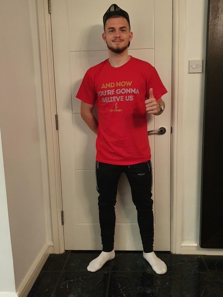 12thmanstjohns's tweet photo. Look what you started  @carra23 🤣 
What a week for Harvey Elliott, signs his professional contract with the reds , and receives his order from us.
Nice one Harvey , great pics . And really appreciate the support .
https://t.co/oNFxuaAg2I https://t.co/6uULuQFNjv