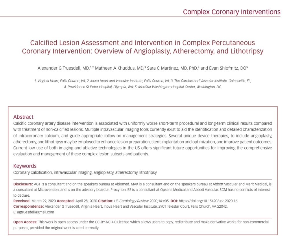 agtruesdell's tweet photo. 1/3 When you fail to prepare, you’re preparing to fail” (Coach John Wooden)👍: Calcified Coronary Lesion Assessment and Intervention (link to text below)... #ImageFirst #LesionPrep @saraceciliamtz @matheenkhuddus @ESHLOF @billgogas @AnkurKalraMD https://t.co/x3NOezTOiU