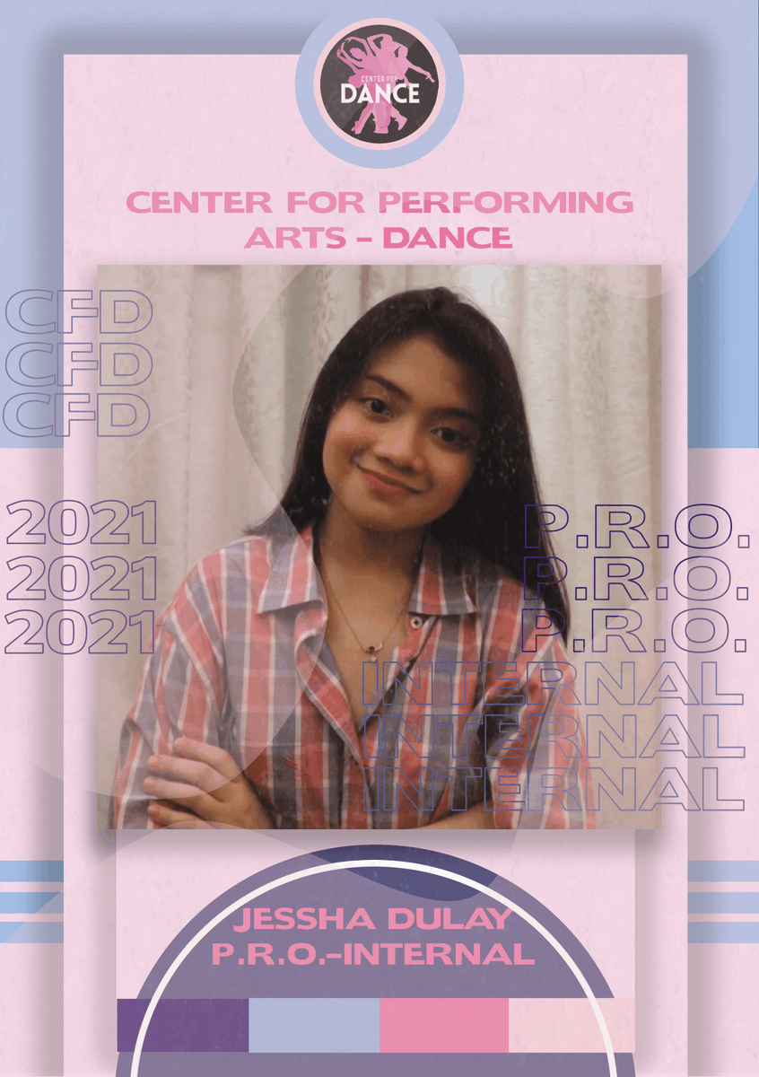 SPCPDance's tweet photo. She’s ready to address your concerns and build relationships. Here is Jessha Dulay, your CFD P.R.O.-Internal! 🗣 #CFDancingQueens #ProudlyGIFT #GIFTCore2021 https://t.co/DbMmjWO1Ub