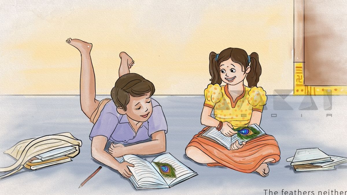 Chadukovadam oka fun la undedi especially books ki brown covers, Vinayaka chavithi ki books meda swastik/OM rayadam...school ki velladam happy ga undedi