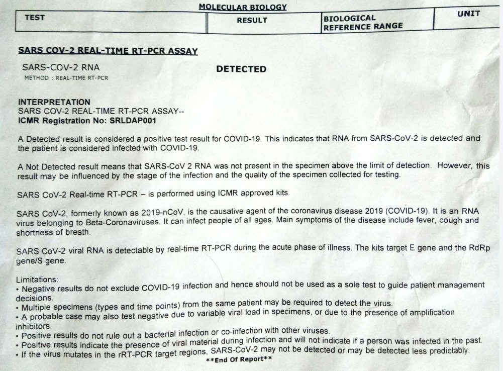 Pravin Chheda On Twitter 1 While Releasing Covid Test Results Labs In Mumbai Are Simply Reporting Covid Positive Or Negative Just As A Remark Detected Or Notdetected They Are Not Disclosing Ctvalue