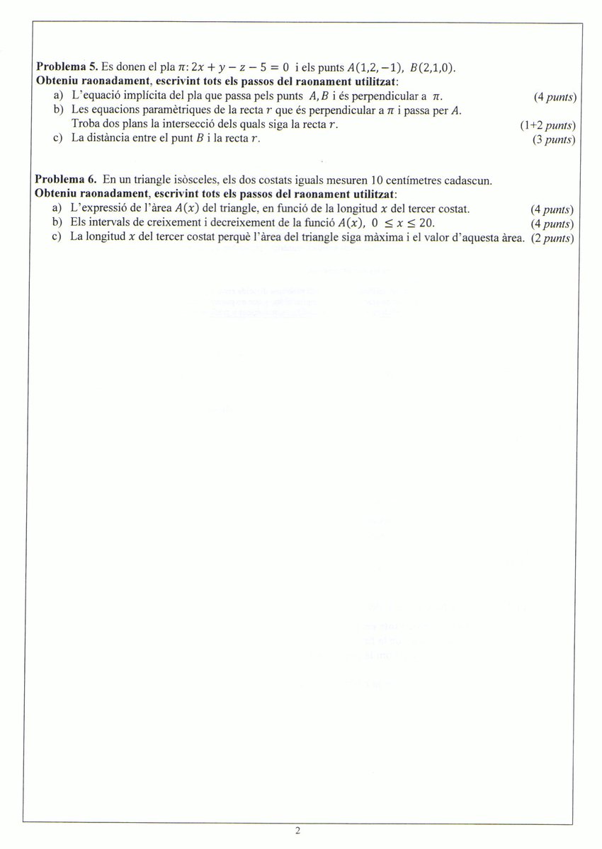 AndMaths's tweet photo. Aquí tenéis la resolución de los dos exámenes de matemáticas de las PAU de la Comunidad Valenciana, el de matemáticas II y de matemáticas de CCSS #pau2020 #selectivitad2020 #selectivitat2020 #ebau2020 #Valencia #comunidadvalenciana Empiezo por matemáticas II. https://t.co/cKMYEP5lwp