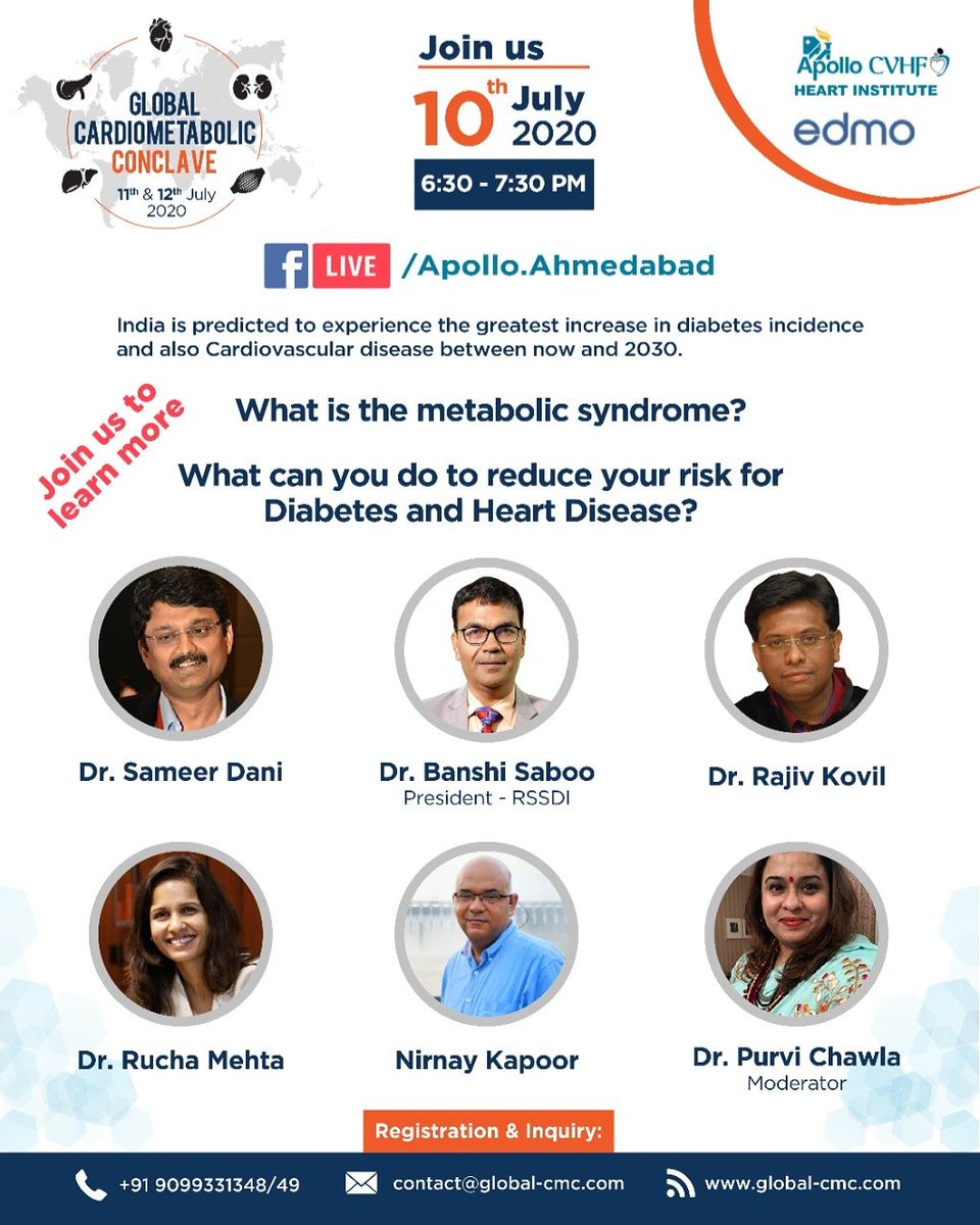 cardio_global's tweet photo. What is the metabolic syndrome?

Join us today to learn more 
06:30 - 07:30 PM

Click here to join: 
https://t.co/14q1MugHeP

#Apollo #ahmedabad #Metabolic #syndrome #diabetes #heart https://t.co/bTxu8LefOy