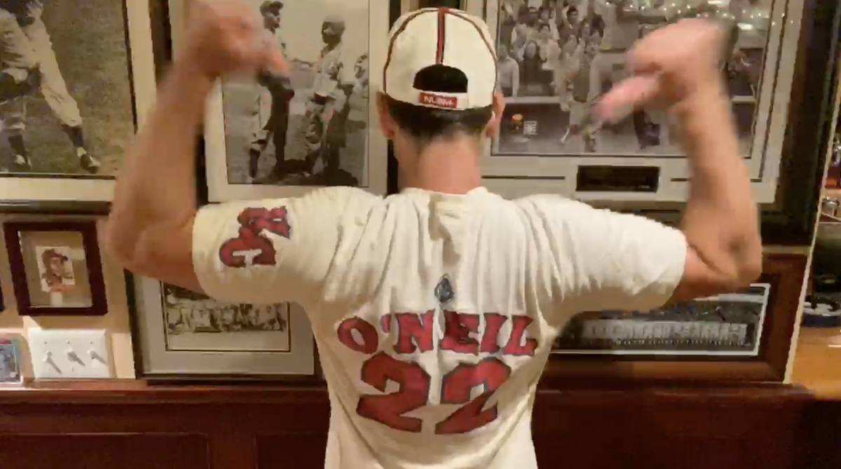 TipYourCap2020's tweet photo. Name that Buck O'Neil fan tipping his cap to the Negro Leagues! Go to https://t.co/7rkrdkUxbJ to see if you are right! #tipyourcap2020 https://t.co/tnnqRgmJMY