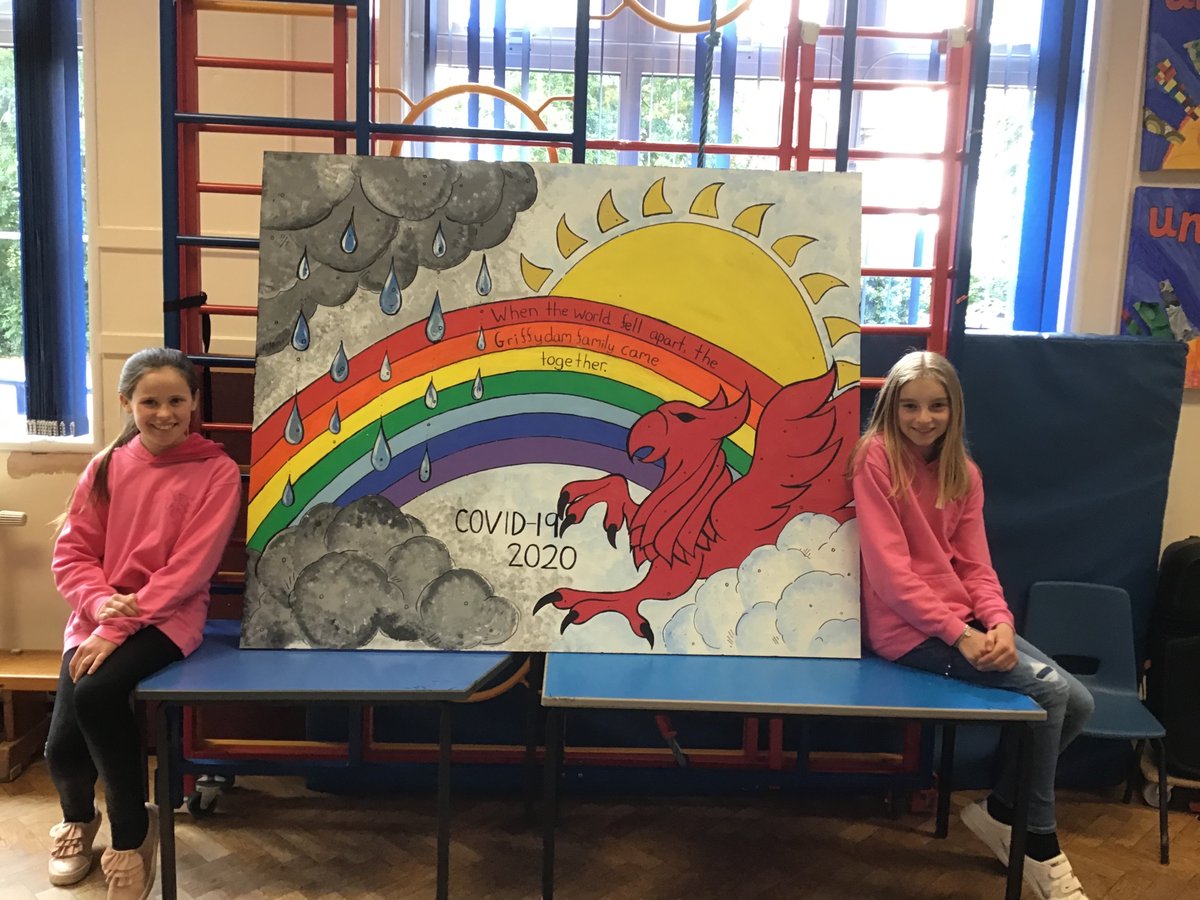 GriffydamSch's tweet photo. Thank you to all of our families for your amazing support over this year. Our mural says it all, “When the world fell apart, the a Griffydam family came together.’ Wishing you all a restful summer. Xxx https://t.co/GQPfJI01ER