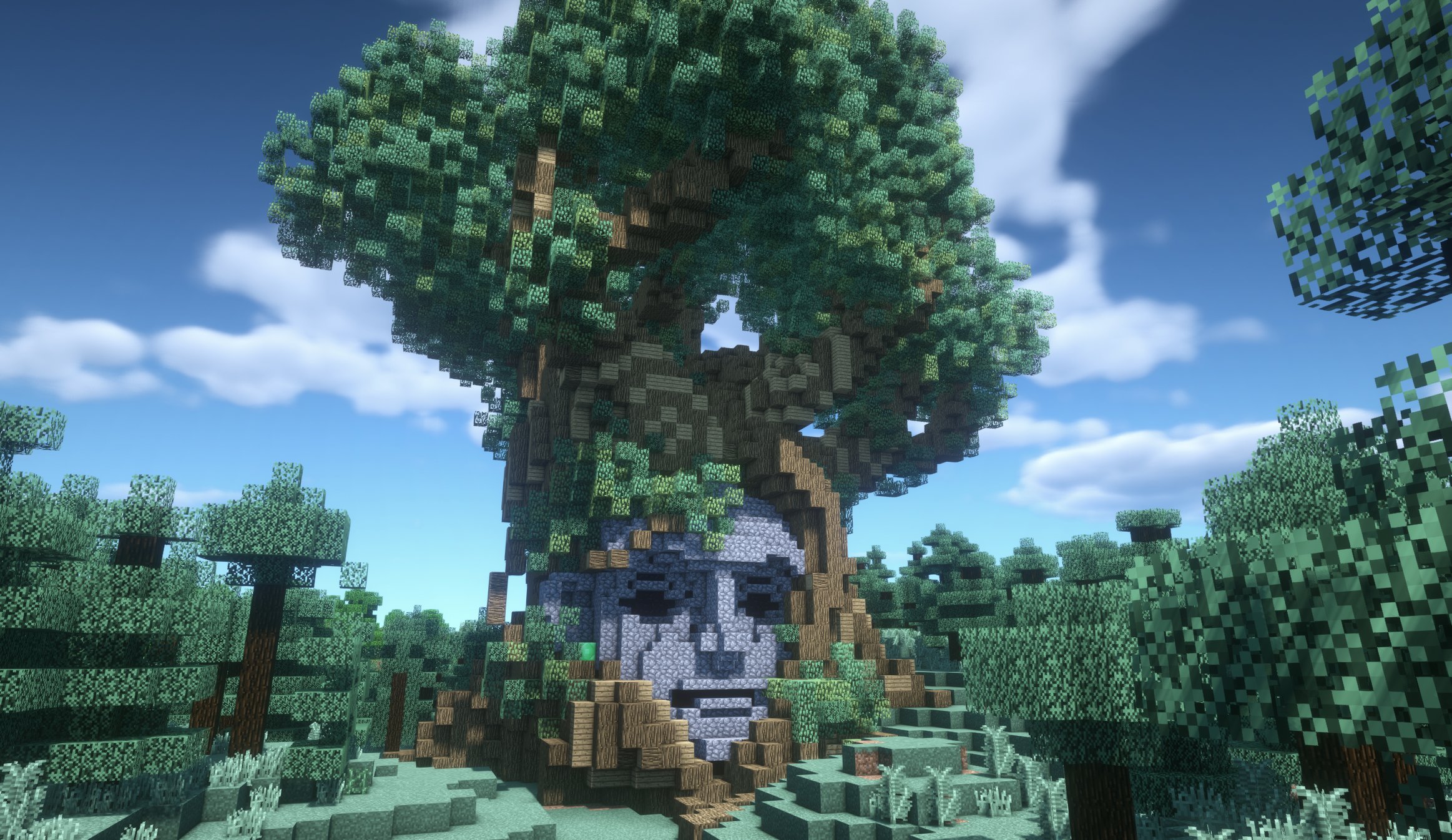 تويتر Pero マイクラ造形 على تويتر 木にのまれた石像 Minecraft マイクラ T Co Sntrhmjp4r