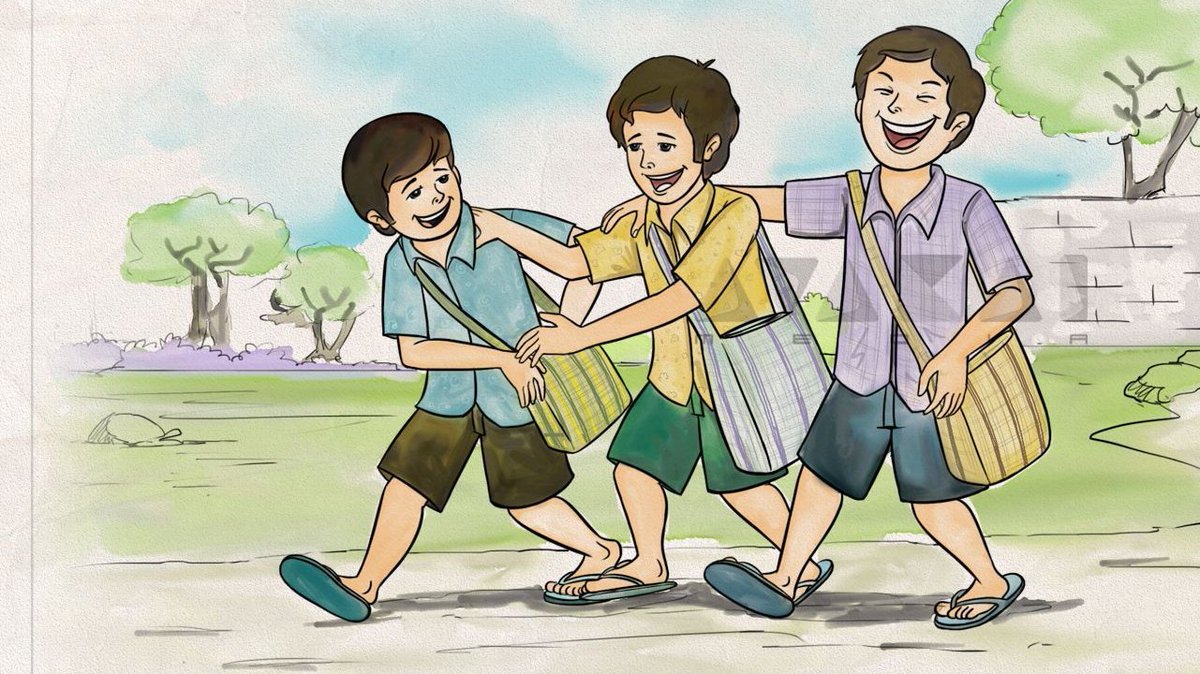 School ki podunne ready avvadam kastam akkada teachers tho koncham kastam kani evening ki matram full josh to run back home and play