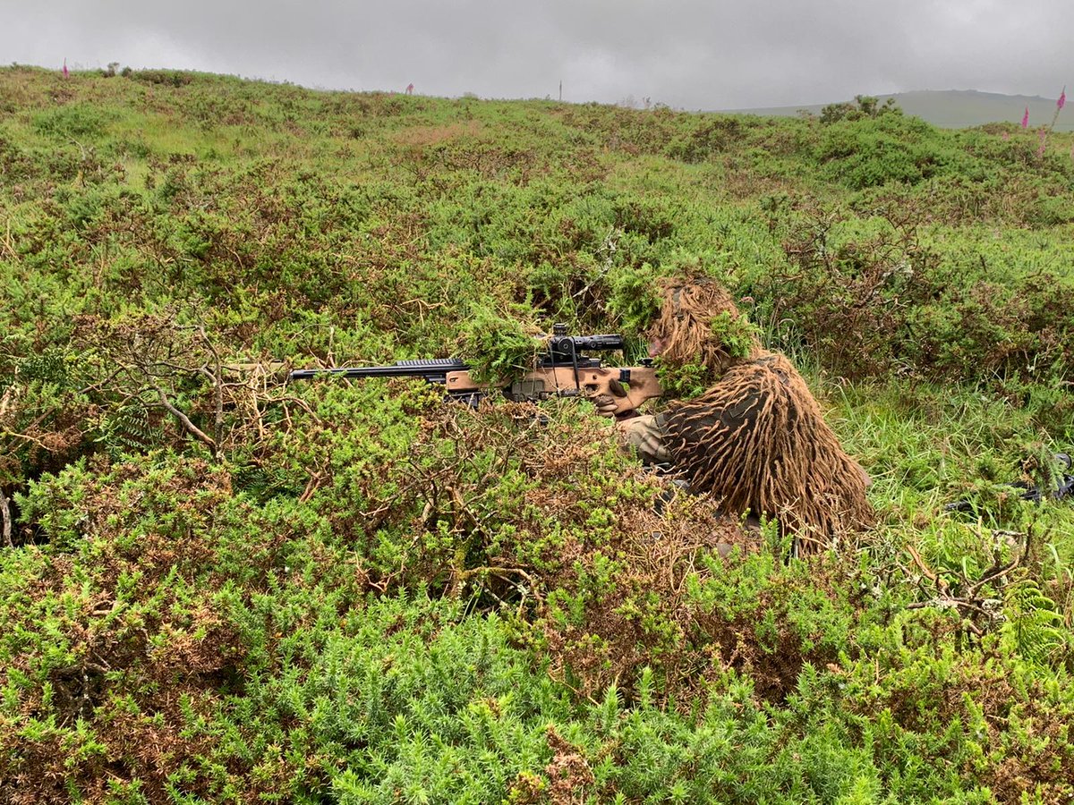 RoyalMarines's tweet photo. Sharpshooters. #RoyalMarines snipers have been testing their world-class marksmanship on Dartmoor's training area. 

This exercise was all about developing sniping as #FutureCommandoForce work continues.

Read more: https://t.co/yDbc8wYjWI https://t.co/8gttQNyCaN