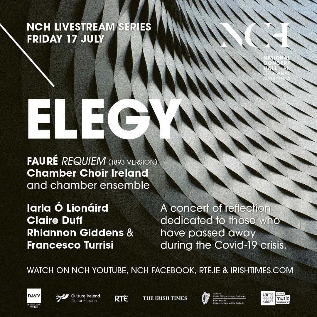 We are privileged to join <a href="/NCH_Music/">National Concert Hall</a> to perform Fauré's Requiem in a special livestream dedicated to those who have died during the Covid-19 crisis on Fri 17 July at 8pm. Read more: bit.ly/NCH-Livestream……
<a href="/DavyGroup/">Davy Group</a> <a href="/culture_ireland/">Culture_Ireland</a> <a href="/rte/">RTÉ</a> <a href="/IrishTimes/">The Irish Times</a>  @DeptAHG <a href="/artscouncil_ie/">The Arts Council / An Chomhairle Ealaíon</a>