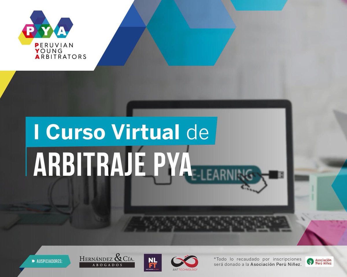 P_Y_Arbitrators's tweet photo. #PYA presenta a la comunidad arbitral su “I Curso Virtual de Arbitraje PYA”, dirigido exclusivamente para alumnos de pre grado universitario.

Este curso que será dictado por asociados #PYA

Informes en: https://t.co/TxVpg9siCL https://t.co/SrlMTgpfiV