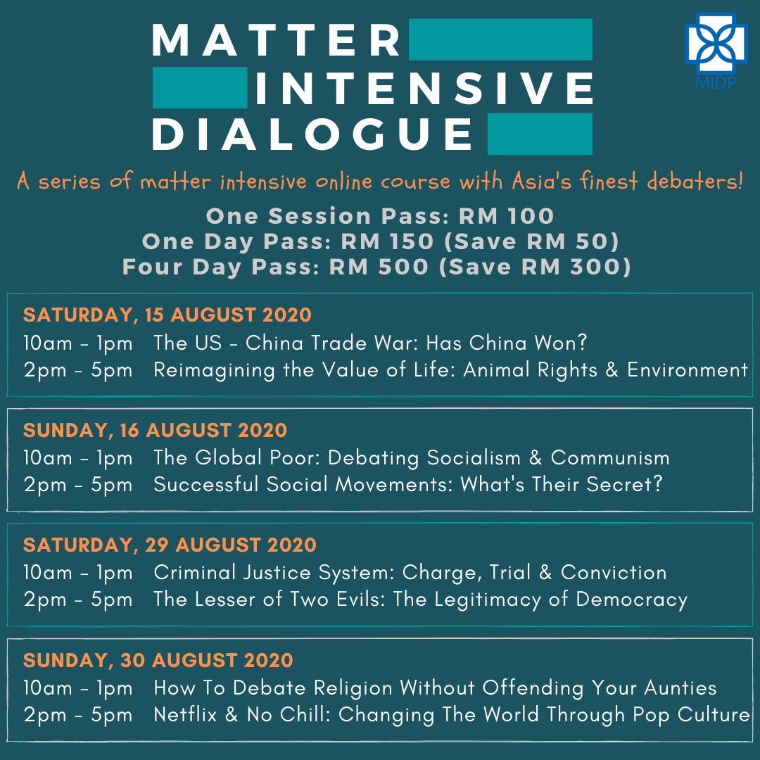 MIDPToday's tweet photo. Are you a budding debater who wants to matter-load on important issues around the world? No time to do hours and hours of research in the middle of online classes and assignments? 
MIND is back! Register now for Matter Intensive Dialogue (MIND) at https://t.co/namJ8fn4mC https://t.co/epTVFmKAgd