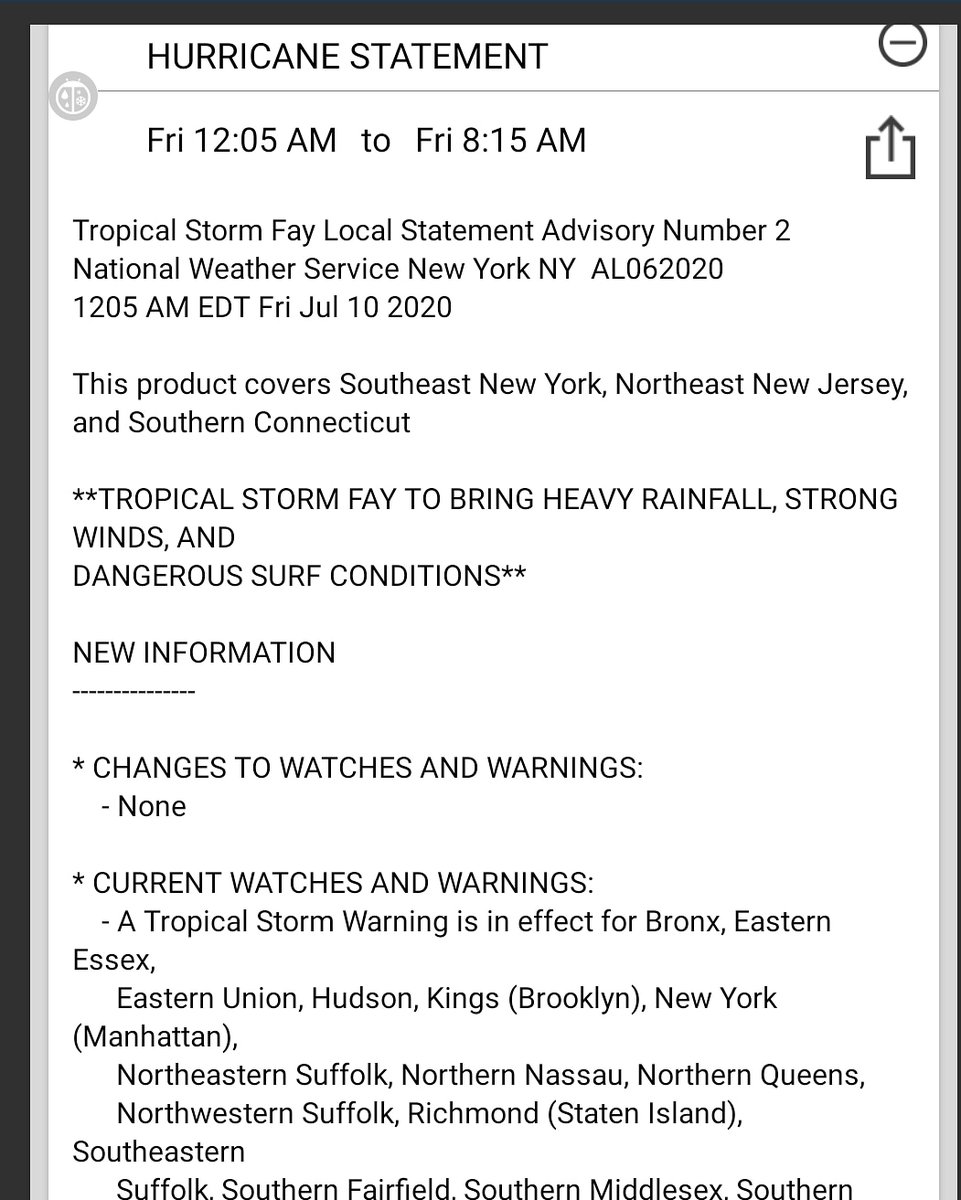 I mean DAMN 2020 WTF else you got. We game, we tough as shit up north 💪.. Come and get some Fay!
#2020VISION #2020SoFar #tropicalstorm #weather #abc7eyewitness  #justanotherrainevent #wethenorth #northeast #nj #newjersey #nyc #newyorkcity
