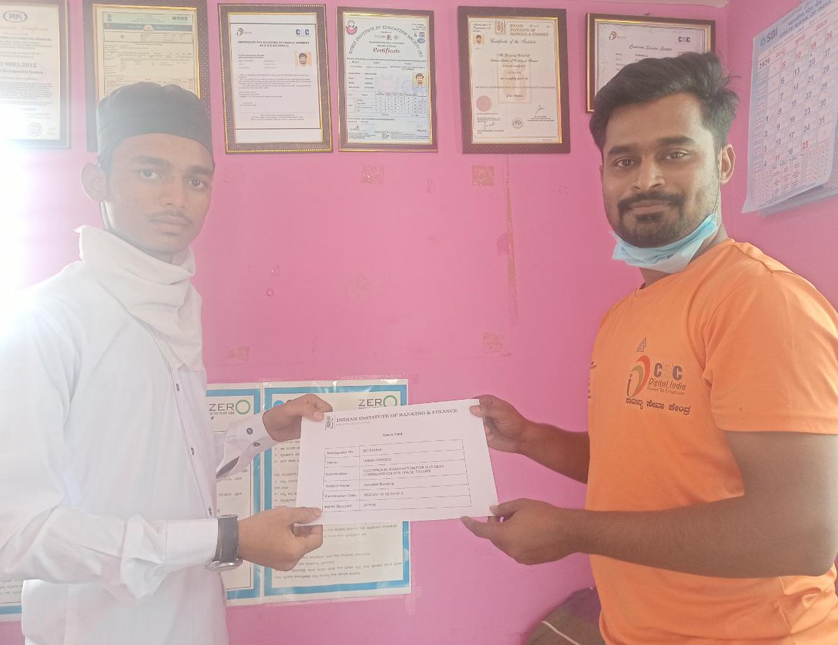 shrinivas6252's tweet photo. #CSCseGRAMSWARAJ 
@CSCegov_ 
@CscKarnataka 
@_DigitalIndia 
@anilsreddy123 
@KACSCFITeam 
IIBF EXAM CLEARED BY VLE https://t.co/1RfZuAYRK0