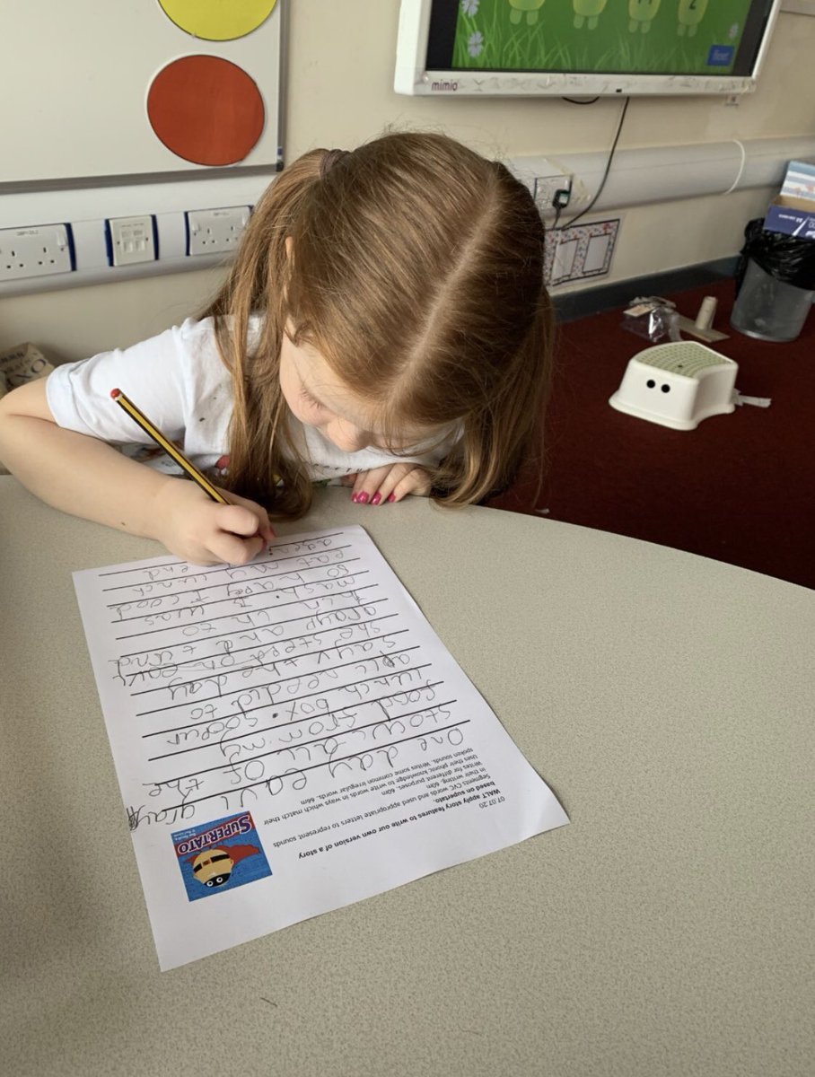danetreeschool's tweet photo. Bumblebees have made Miss Noble really proud this week with their fantastic versions of the story ‘Supertato’! Did you know there are bad bananas in Danetree diner!? https://t.co/9FUIAPkMQH