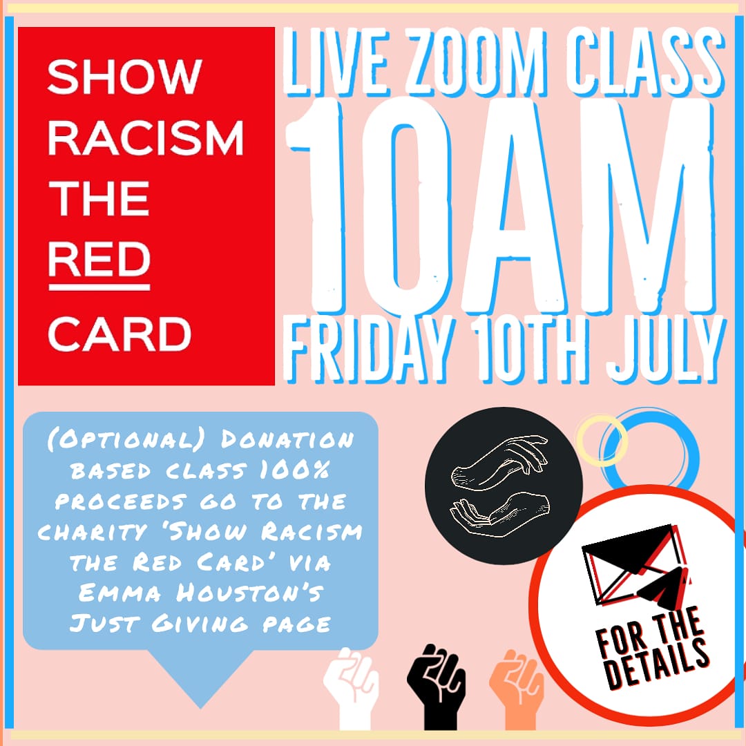 Selfe. (@allthings_selfe) on Twitter photo Get your Zoom details for this mornings donation based class to support. Let's get that Circuits and conditioning in <a href="/SRTRC_England/">Show Racism the Red Card</a>
🙌 Get your Zoom details for this mornings donation based class to support. Let's get that Circuits and conditioning in <a href="/SRTRC_England/">Show Racism the Red Card</a>
🙌