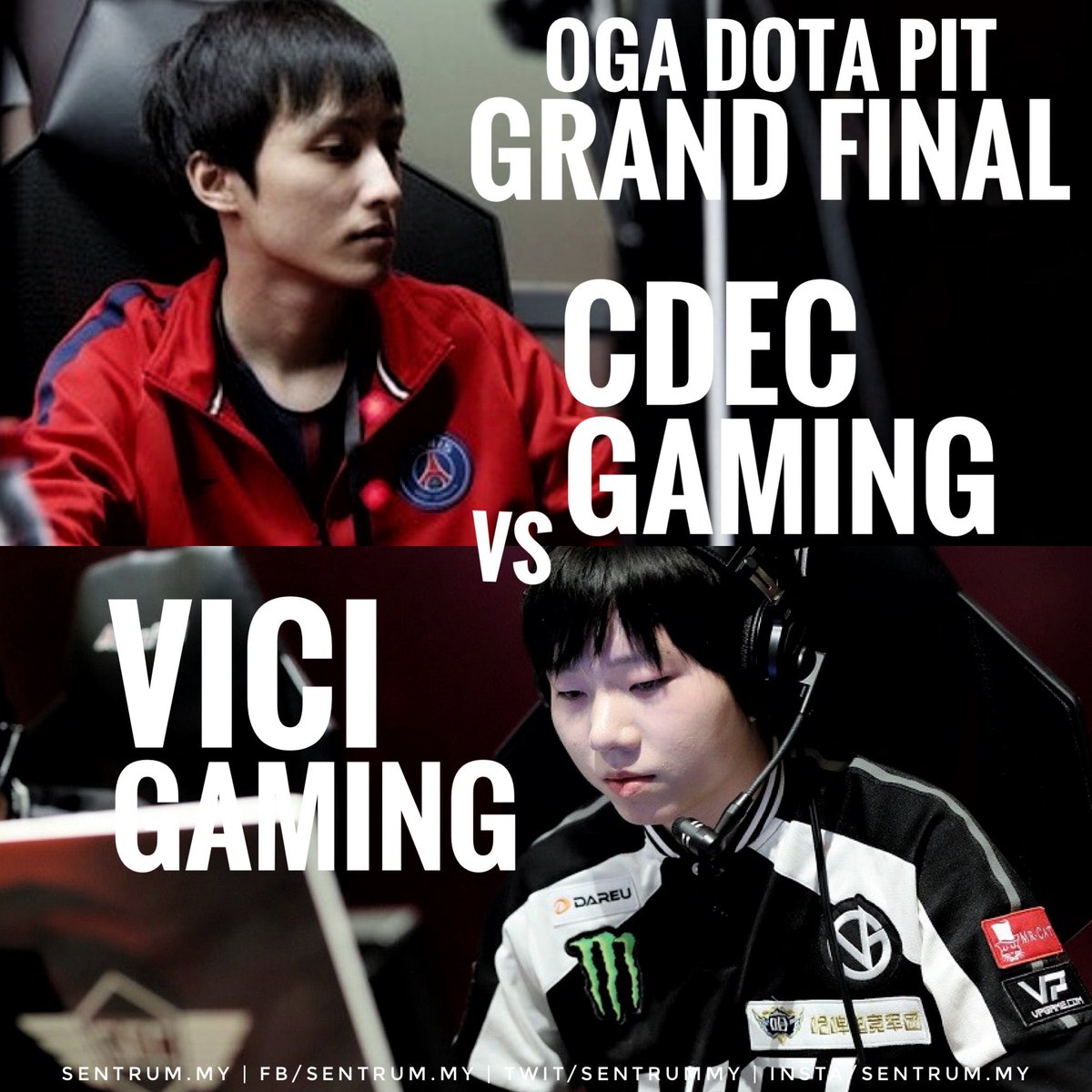 SentrumMy's tweet photo. [#Dota2] Its Grand Final Time! 

Tiba masa untuk perlawanan akhir OGA Dota Pit China diantara:

4pm | @VICI vs #CDECGaming | Bo5

Siapa akan rampas takhta jadi pasukan terbaik rantau itu? 

Live : https://t.co/9LdH2F3lFn

#OGA #DotaPit #AMD https://t.co/Fo8Zz9ELEw