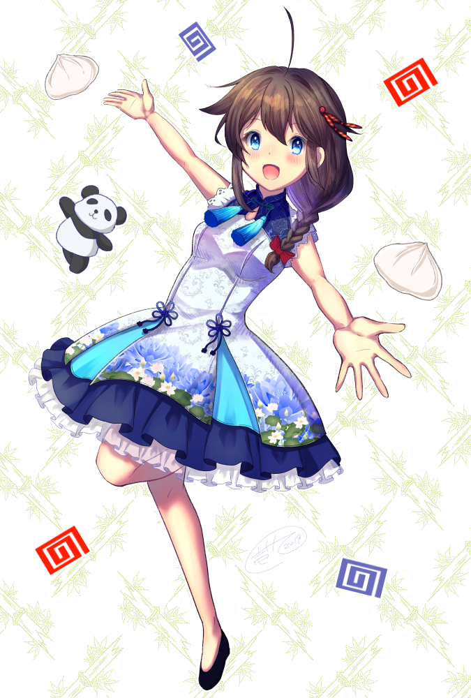 時雨(艦これ) ,時雨改二 「チャイナフリル時雨? 」|壱十九 / illustratorのイラスト